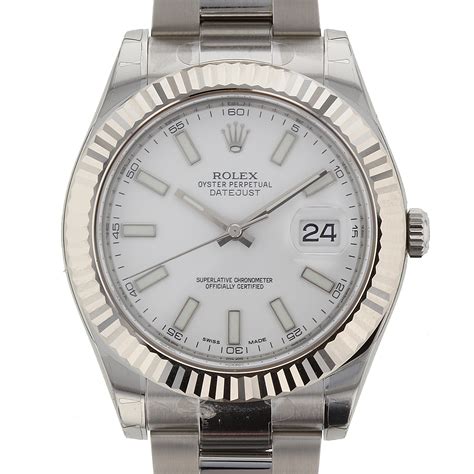 rolex datejust 2 white|Rolex Datejust white gold 41mm.